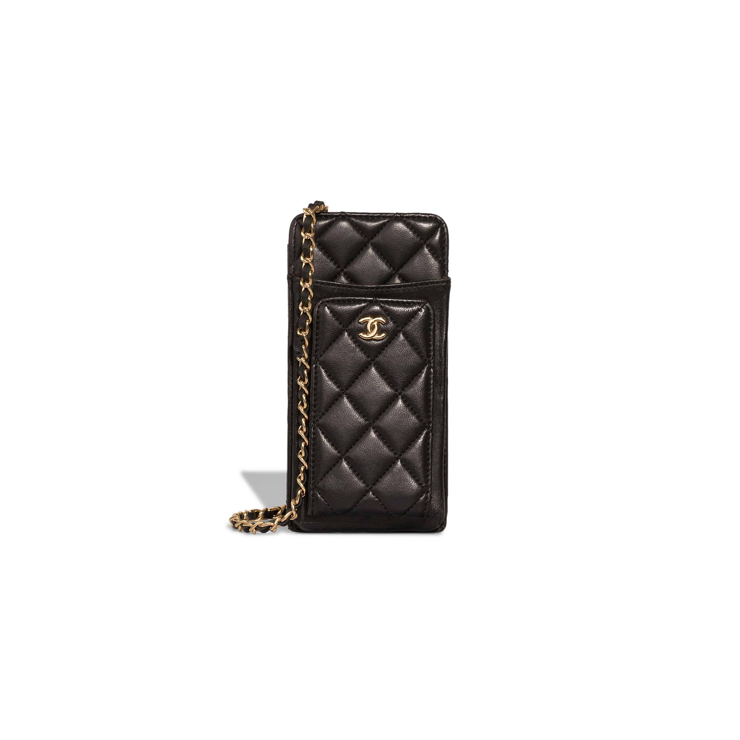 Ch**el timeless card holder crossbody bag lamb black (18*10*3cm)